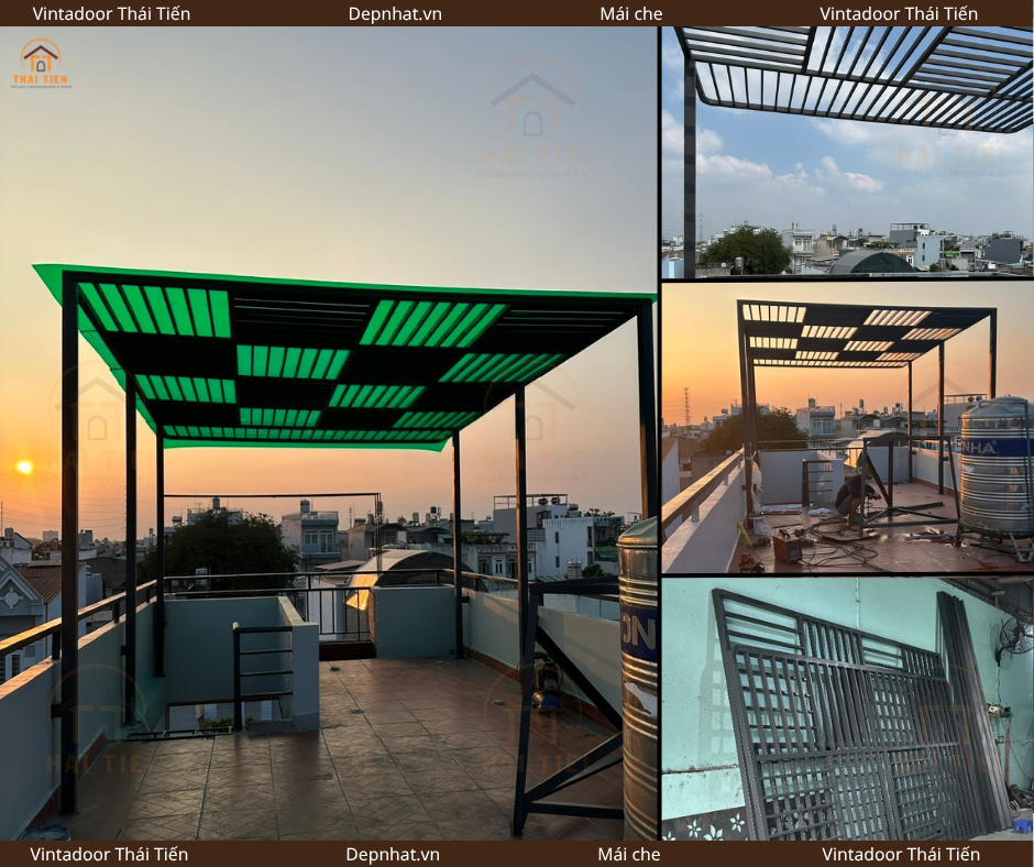 Mái che Poly khung sắt - Đường TX21, Quận 12 cũ